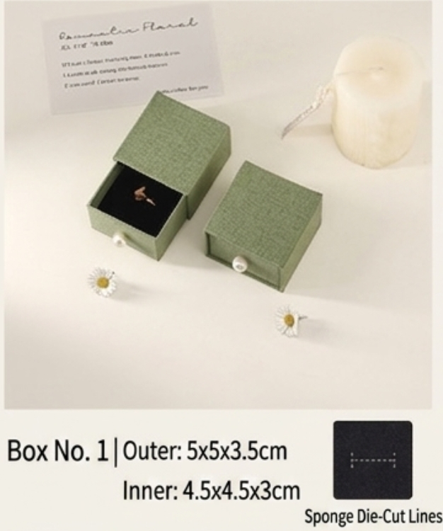 Premium Linen Texture Jewelry Gift Box with Drawer
