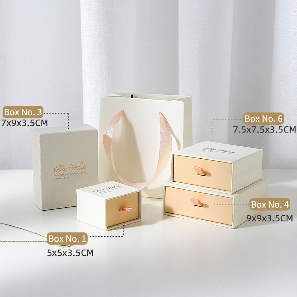 Elegant Drawer Jewelry Box for Rings, Earrings and Bracelets