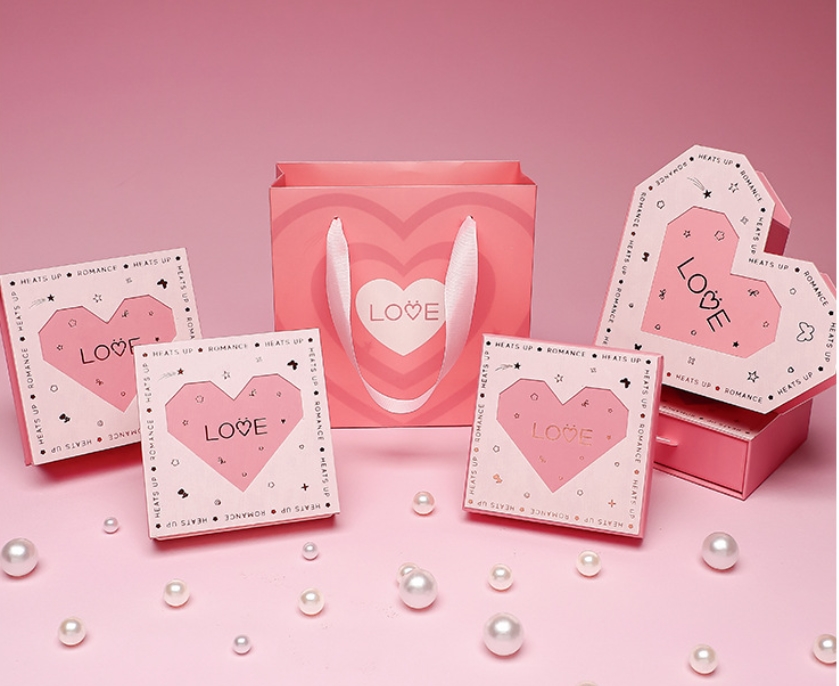 Luxury Heart Design Jewelry Gift Box for Rings, Necklaces and Earrings - 图片 3
