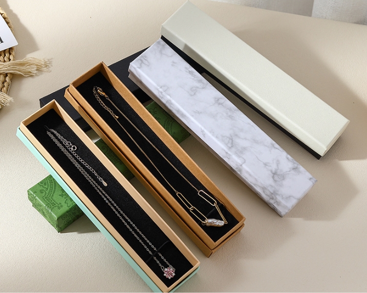 Elegant Long Jewelry Box for Watches, Bracelets and Necklaces