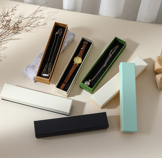Elegant Long Jewelry Box for Watches, Bracelets and Necklaces