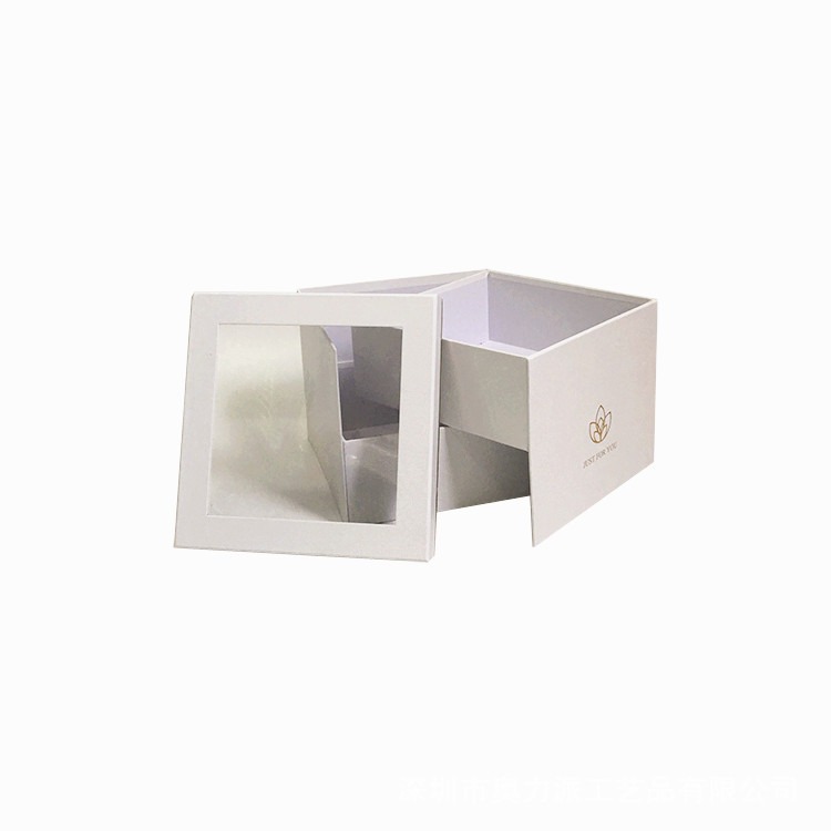 Square Box Two-Layer Rotating Gift box, PVC Window Flower box - 图片 5