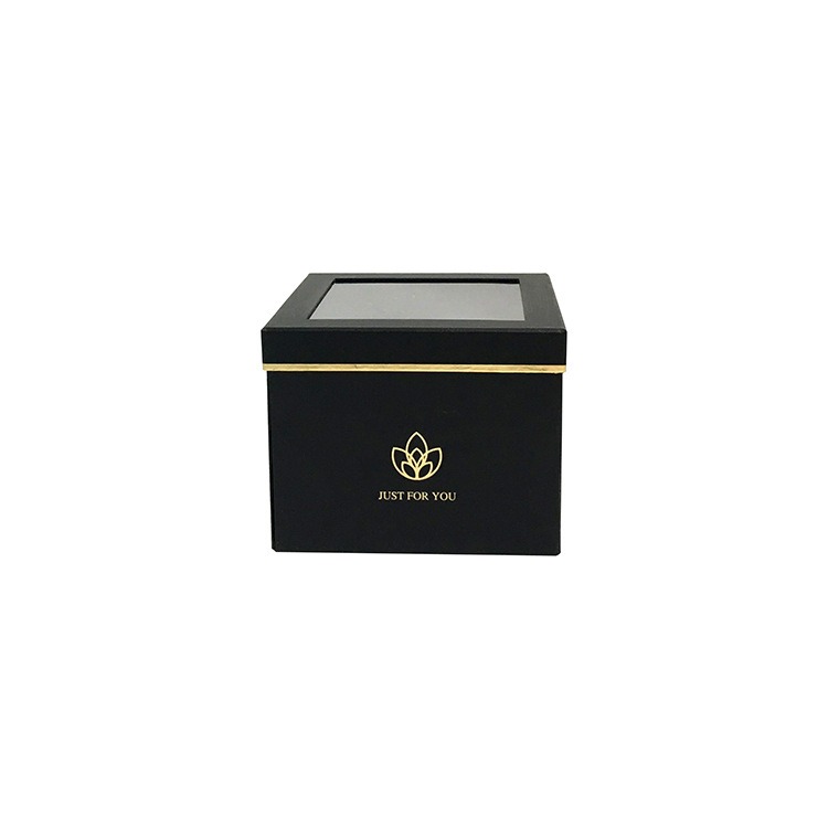 Square Box Two-Layer Rotating Gift box, PVC Window Flower box - 图片 6