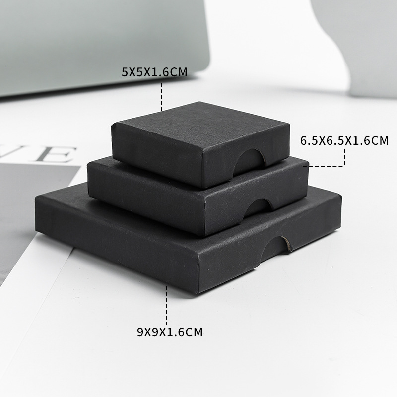 Black Paper Minimalist Jewelry Packaging Box