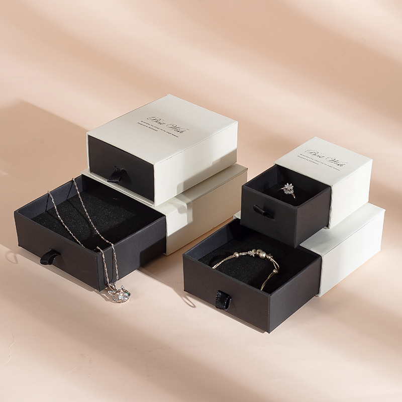 Luxury Drawer Style Jewelry Box for Rings, Necklaces, Earrings and Bracelets