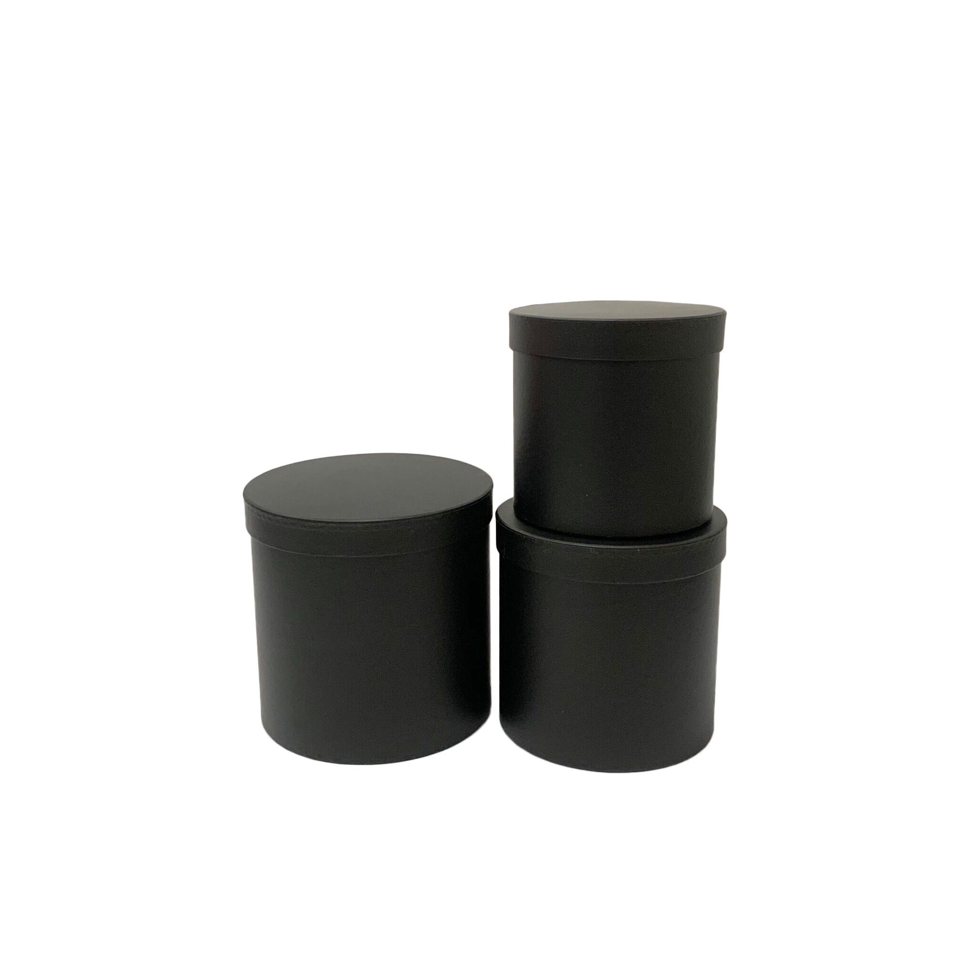 Wholesale Matte Cardboard Cylinder Hat Box for Florist Supplies & Wedding Gift Packaging - Set of 3 - 图片 5