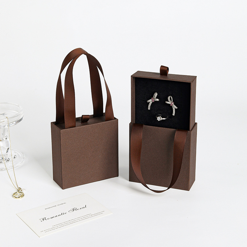 Chic Small Jewelry Packaging Box - Handheld Drawer Gift Box - 图片 9