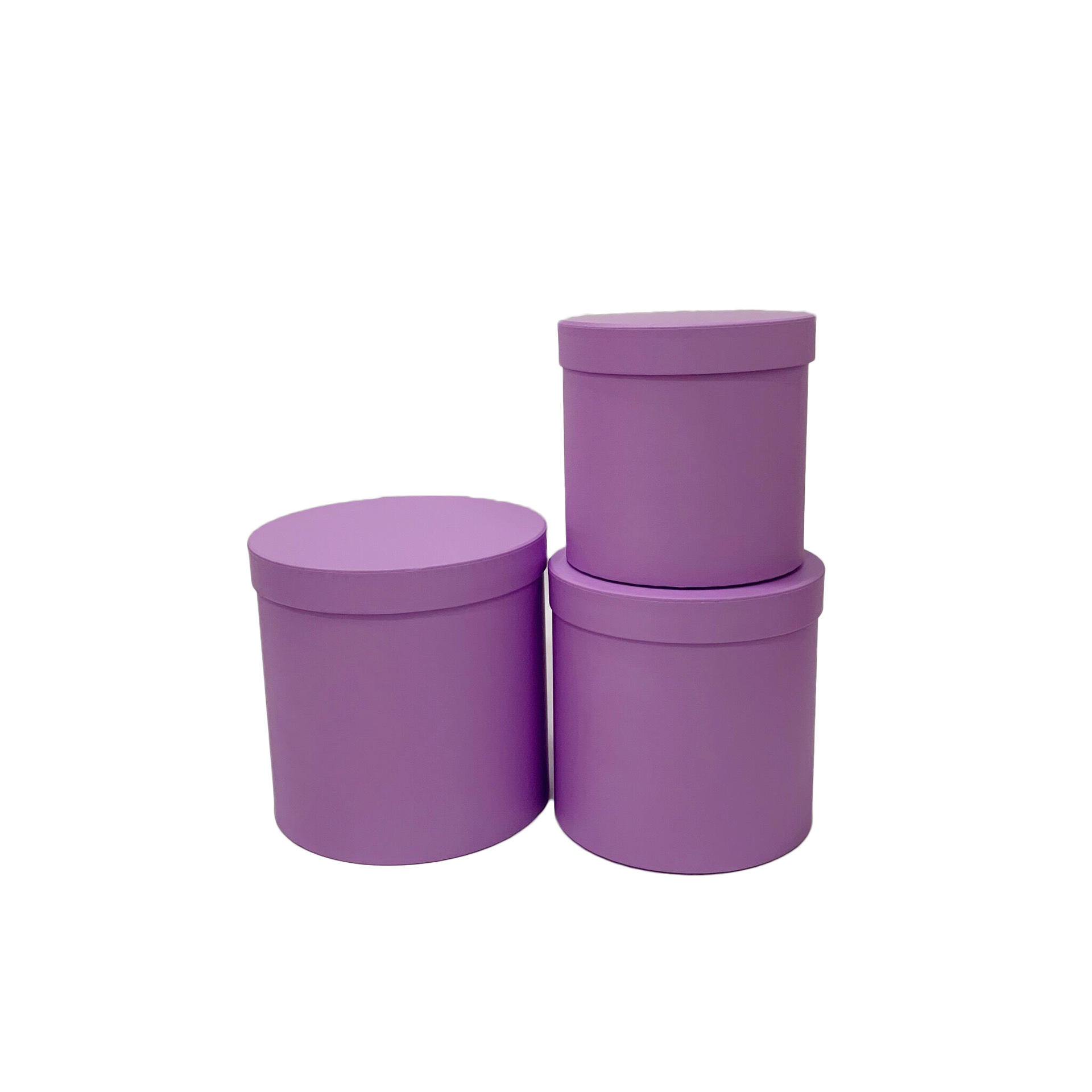 Wholesale Matte Cardboard Cylinder Hat Box for Florist Supplies & Wedding Gift Packaging - Set of 3 - 图片 7