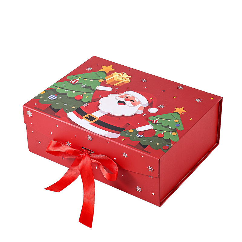 Christmas Magnetic Folding Gift Boxes with Ribbon, Collapsible Holiday Boxes Wholesale - 图片 10