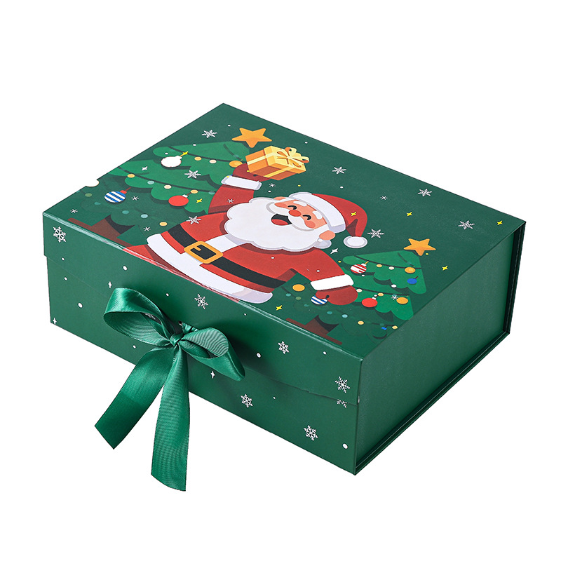 Christmas Magnetic Folding Gift Boxes with Ribbon, Collapsible Holiday Boxes Wholesale - 图片 11