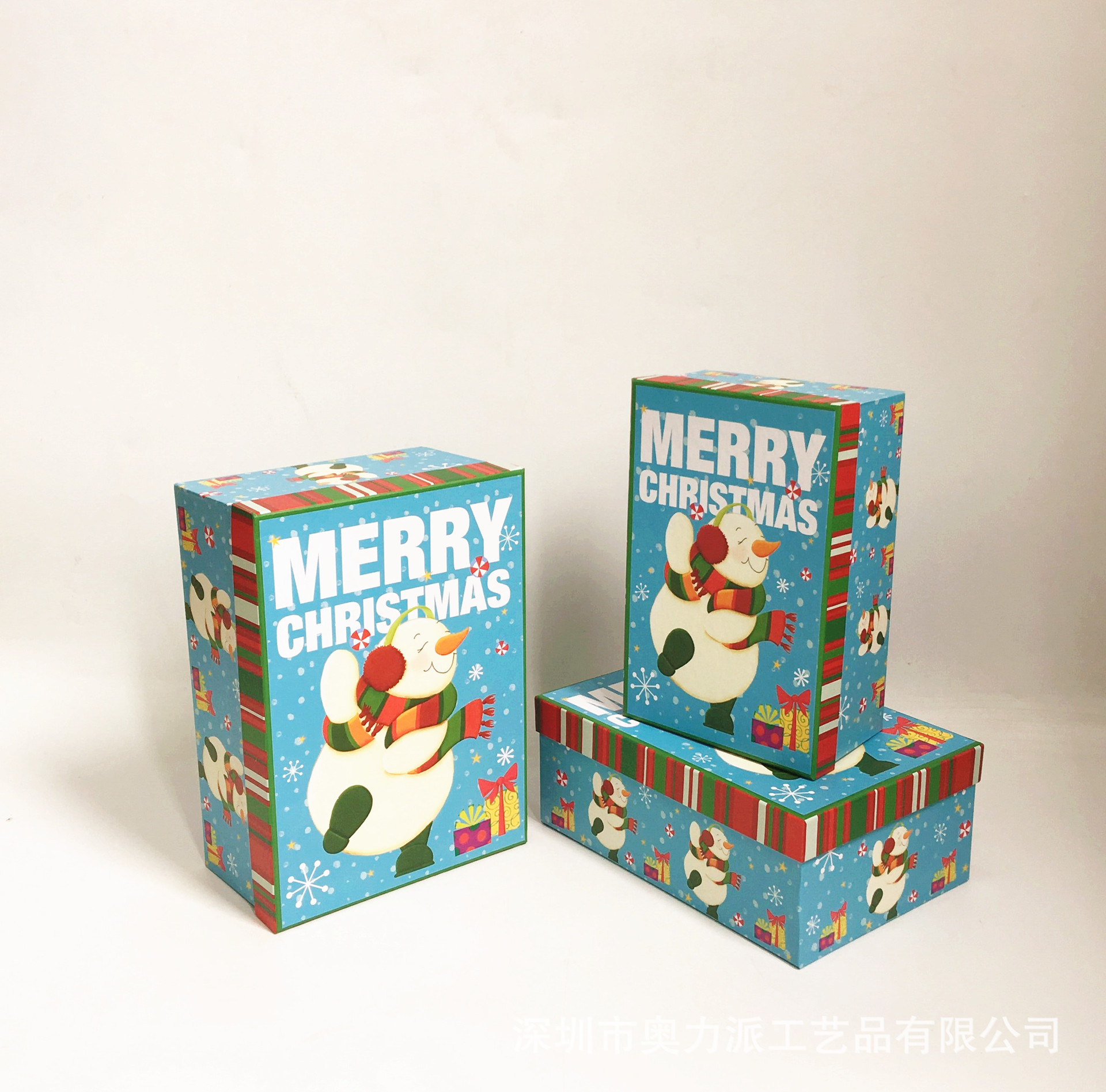 Christmas Rectangular Gift Box Set of 3 for Holiday Gift Packaging - 图片 5