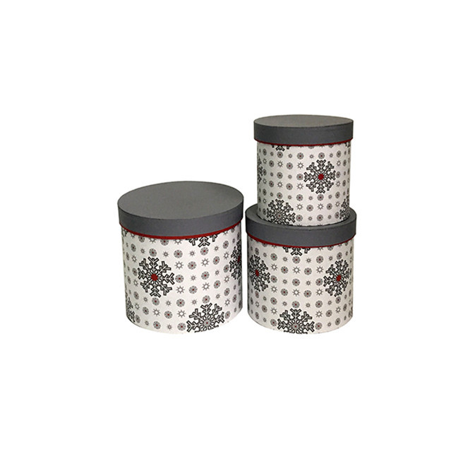 Luxury Christmas Round Flower Box Set of 3 for Floral Gift Packaging - 图片 3