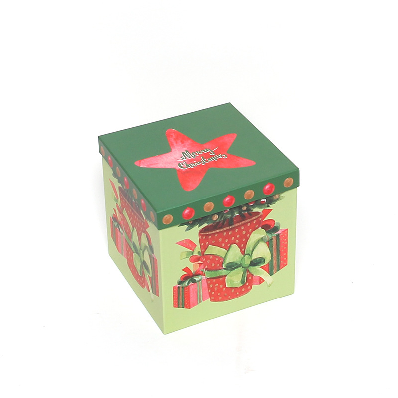 Christmas Square Flower Boxes Set of 3, Holiday Nesting Gift Packaging Wholesale