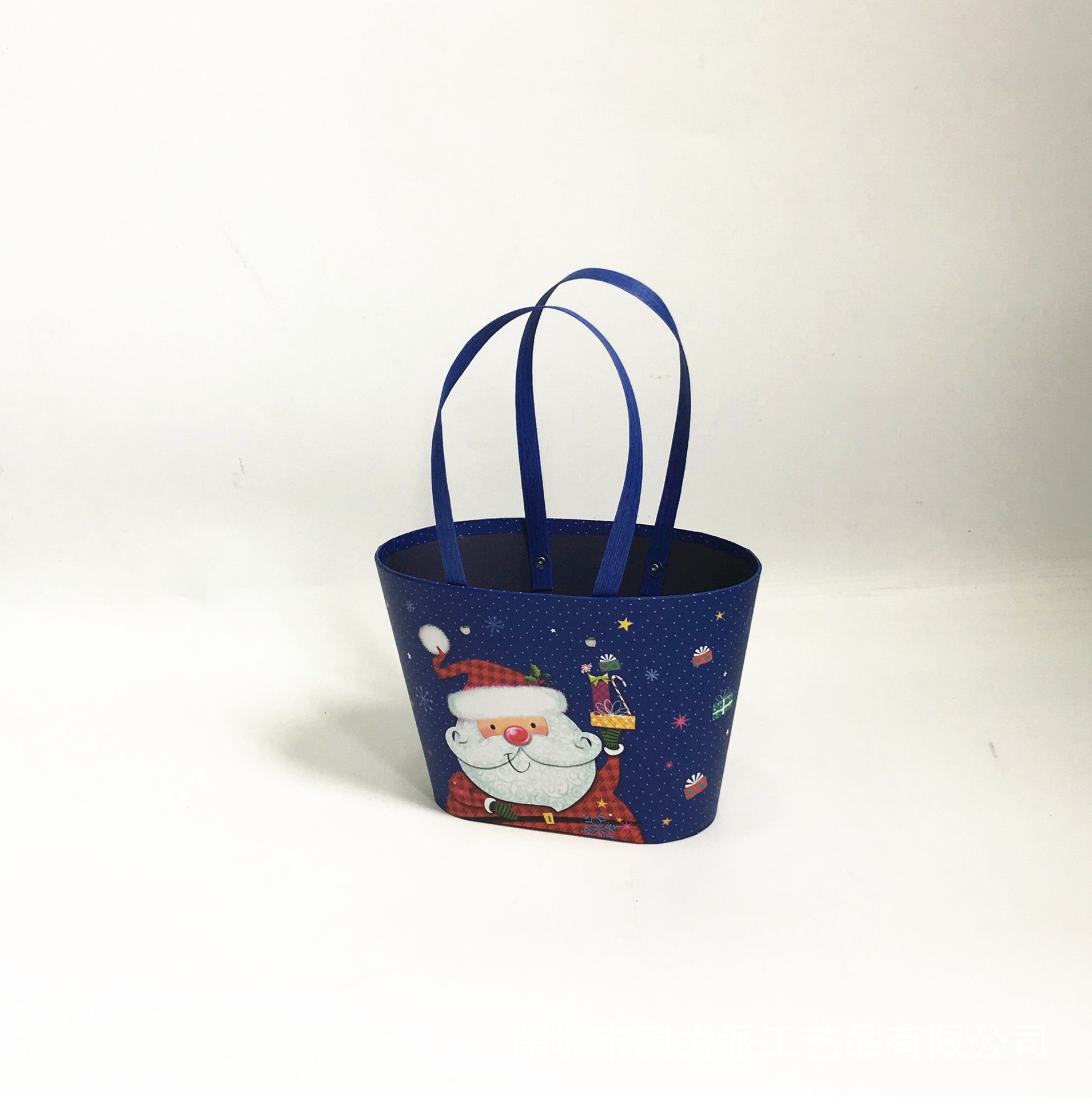 Christmas Floral Gift Basket with Handles for Fresh Flower Arrangements - 图片 4