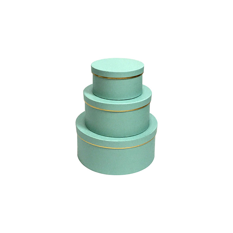Premium Nested Cylinder Hat Boxes with Elegant Gold Line- Set of 3 - 图片 5