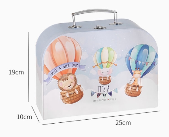 Decorative Paper Suitcase Gift Box, Cute Animal Toy Storage Box for Kids - 图片 16