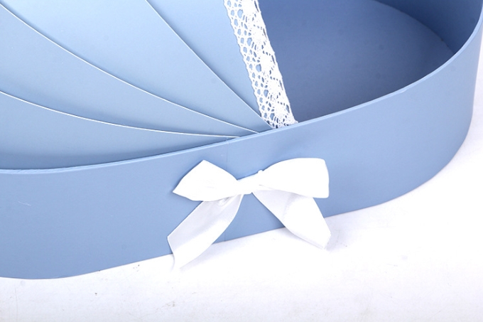 Baby Bassinet Flower Box, Carriage Ribbon Lace Floral Gift Case Wholesale - 图片 7