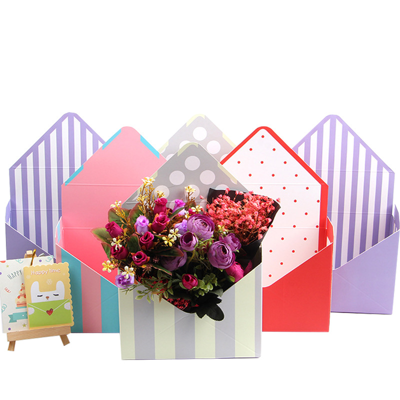 Envelope Flower Box with Patterned Lining, Luxury Floral Packaging Wholesale - 图片 5