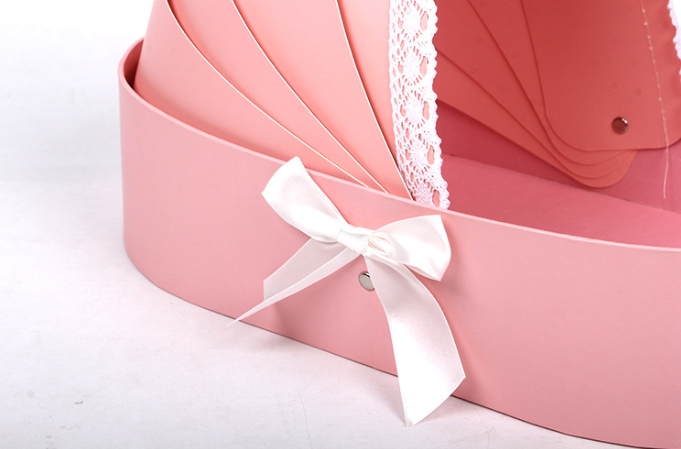 Baby Bassinet Flower Box, Carriage Ribbon Lace Floral Gift Case Wholesale - 图片 6