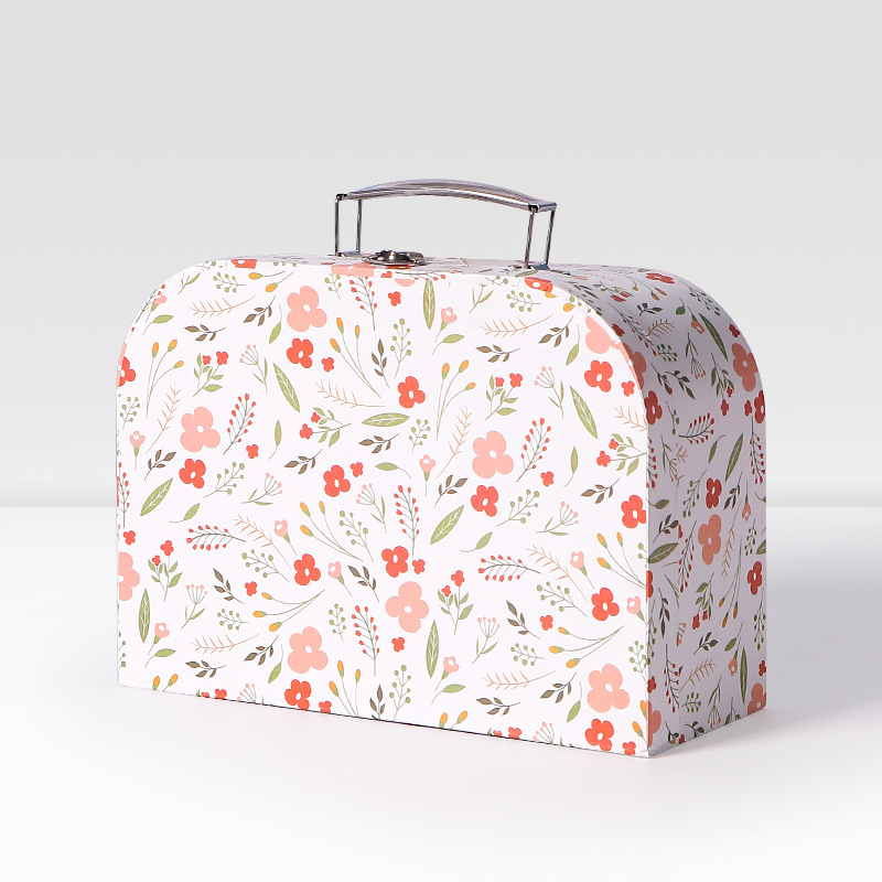 Decorative Paper Suitcase Gift Box, Cute Animal Toy Storage Box for Kids - 图片 4