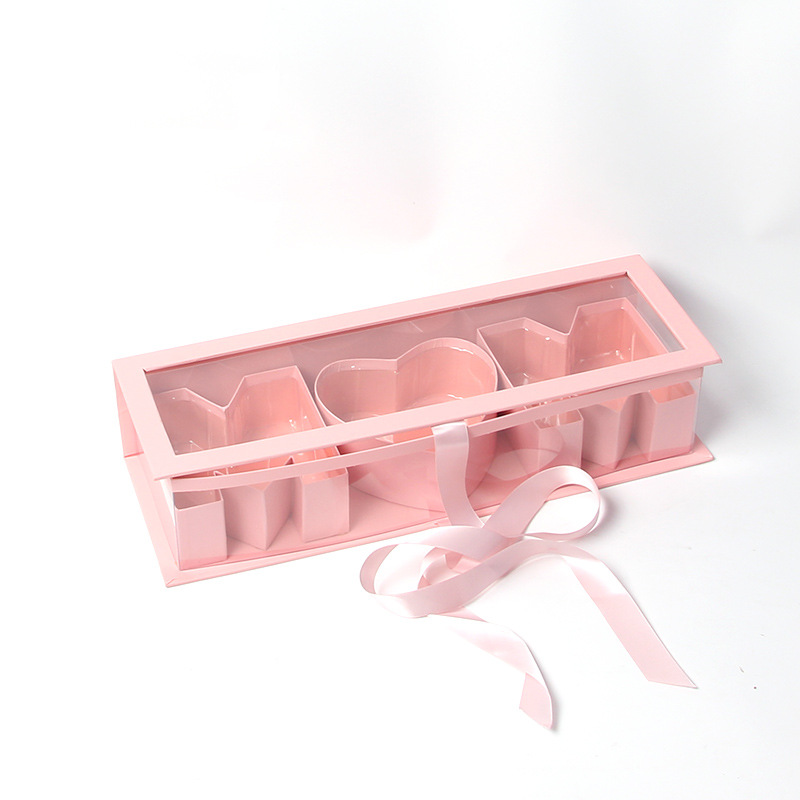 MOM Flower Box with Window, Magnetic Alphabet Gift Packaging Wholesale - 图片 4