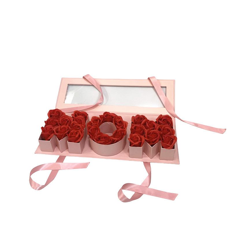 Luxury MOM Letter Gift Box with Clear Lid, Mother's Day Packaging for Flowers - 图片 4