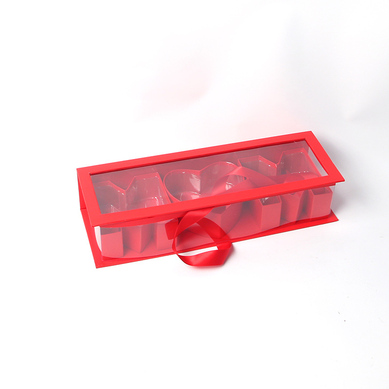 MOM Flower Box with Window, Magnetic Alphabet Gift Packaging Wholesale - 图片 5