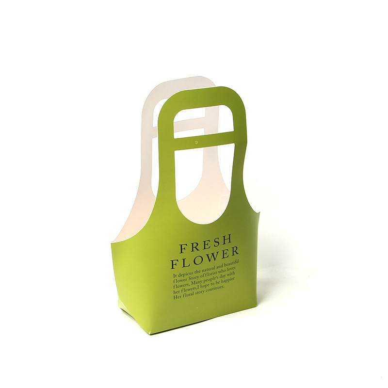 Kraft Paper Flower Gift Tote Bag with Handles, Luxury Florist Carrier Wholesale - 图片 7