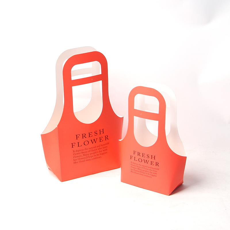 Kraft Paper Flower Gift Tote Bag with Handles, Luxury Florist Carrier Wholesale - 图片 11