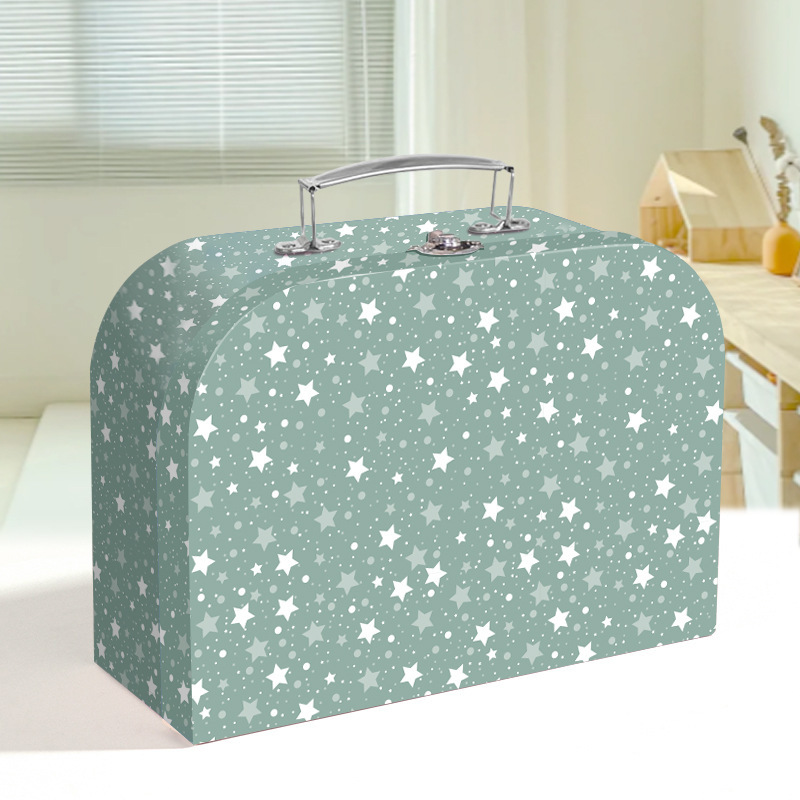 Decorative Paper Suitcase Gift Box, Cute Animal Toy Storage Box for Kids - 图片 9