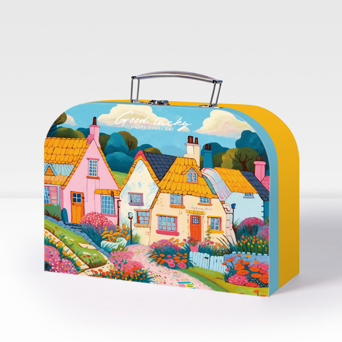 Decorative Paper Suitcase Gift Box, Cute Animal Toy Storage Box for Kids - 图片 11