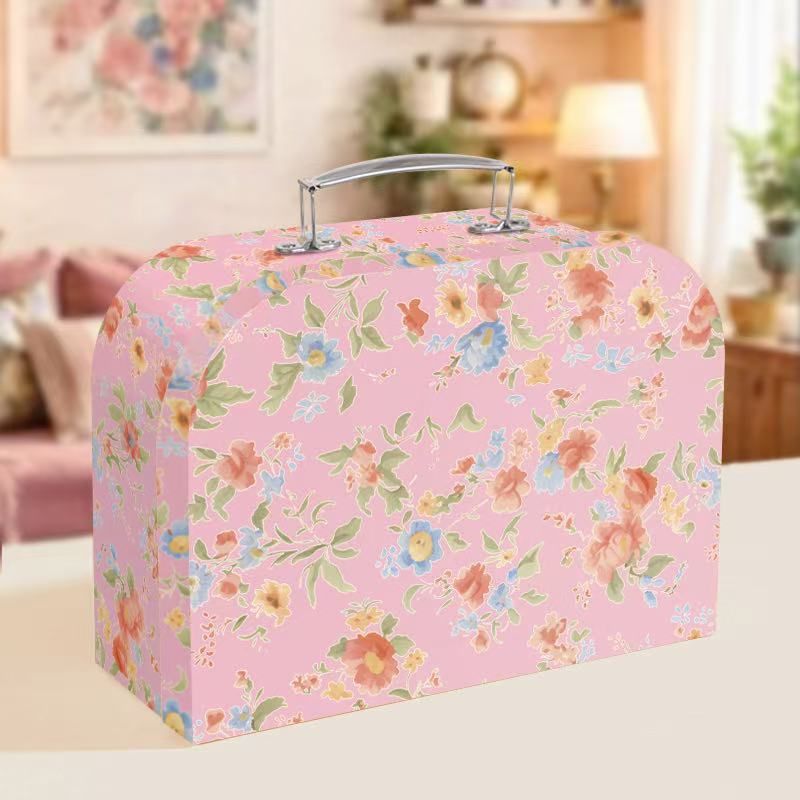 Decorative Paper Suitcase Gift Box, Cute Animal Toy Storage Box for Kids - 图片 13