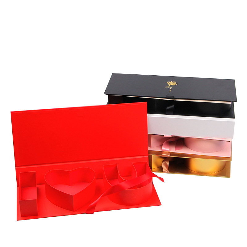 I Love You Magnetic Flower Box, Luxury I Heart U Gift Packaging Wholesale