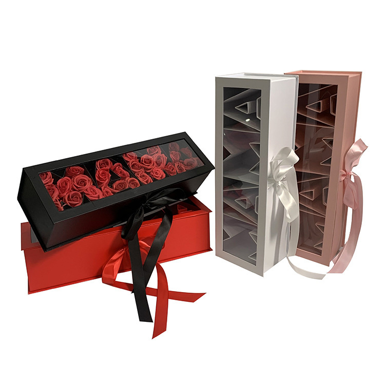 MAMA Flower Box with Window & Ribbon, Fillable Alphabet Gift Box Wholesale