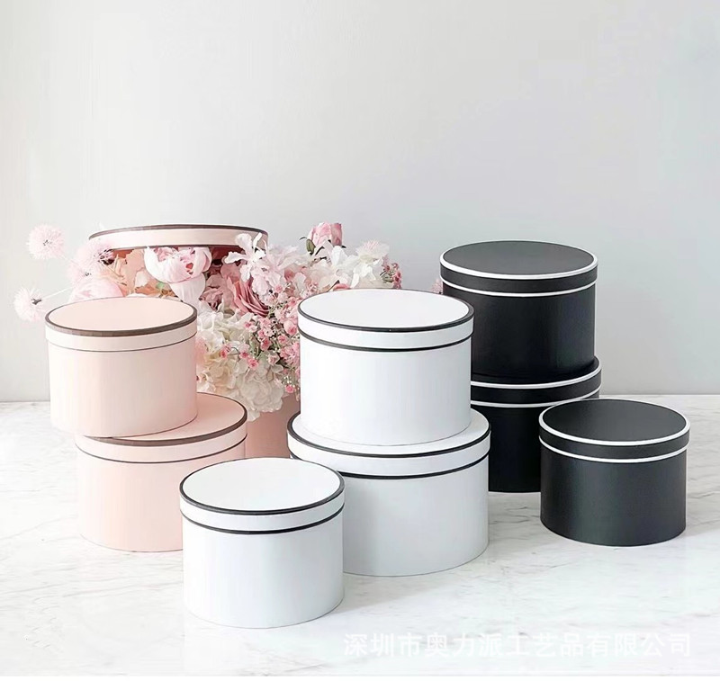 Luxury Round Nesting Gift Boxes Set of 3, Decorative Hat Box with Lid