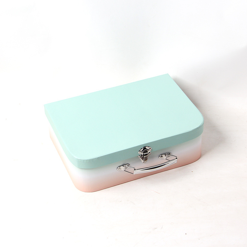 Pastel Ombre Cardboard Suitcase Boxes Set of 3, Floral Gift Packing Wholesale