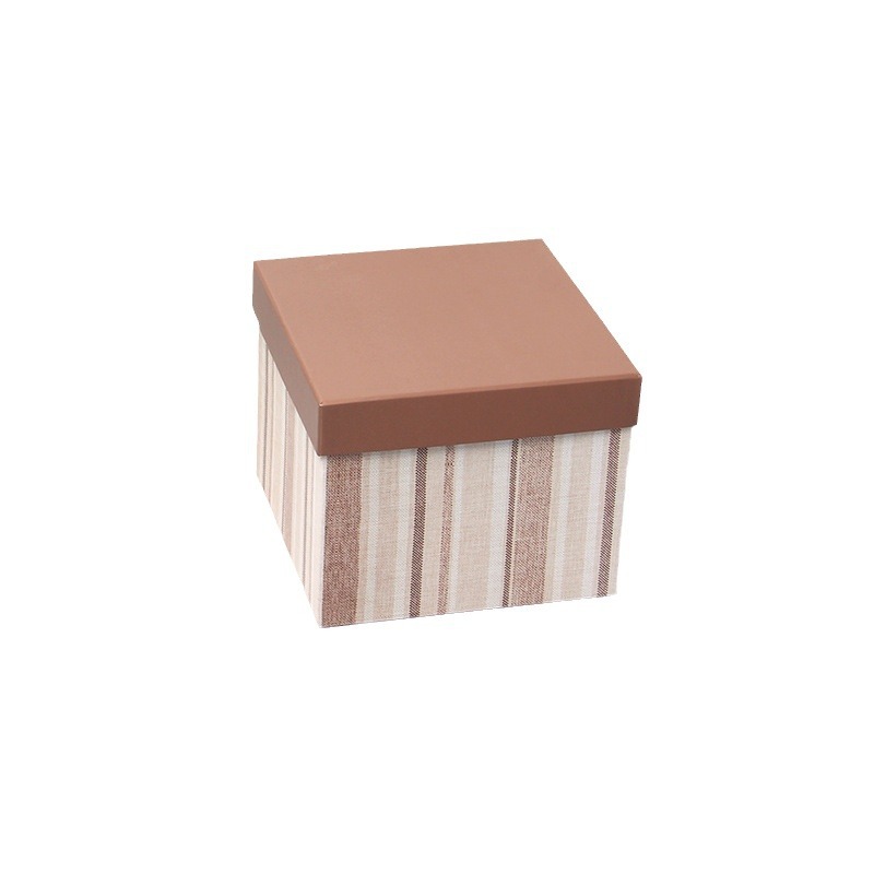 Textured Striped Square Cardboard Boxes Set of 3, Luxury Gift Box Wholesale - 图片 4