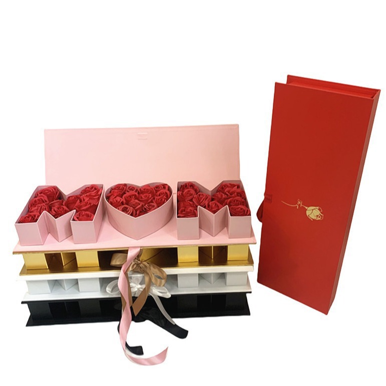 Mother’s Day MOM Flower Box, Magnetic Alphabet Gift Packaging Wholesale