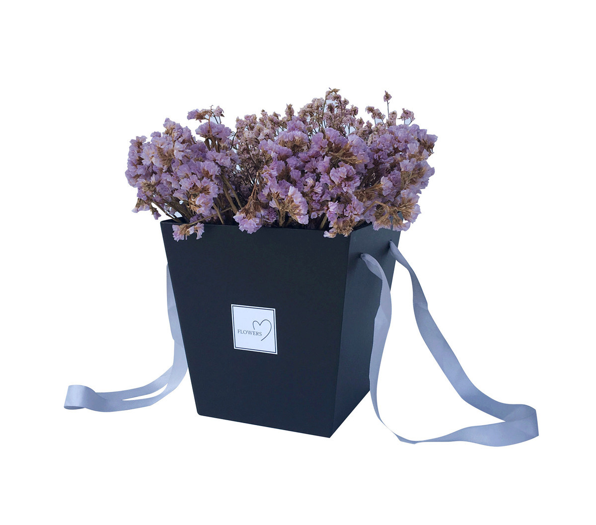 Trapezoid Flower Box with Ribbon Handle, Tapered Floral Paper Bag Wholesale - 图片 4