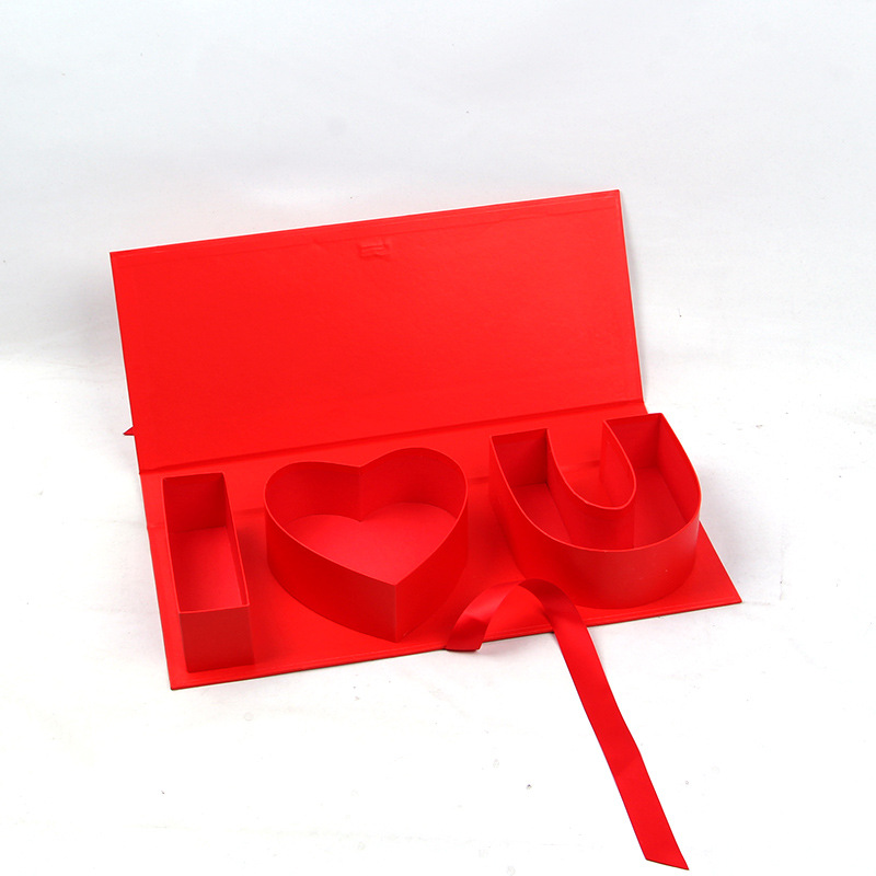 I Love You Magnetic Flower Box, Luxury I Heart U Gift Packaging Wholesale - 图片 6